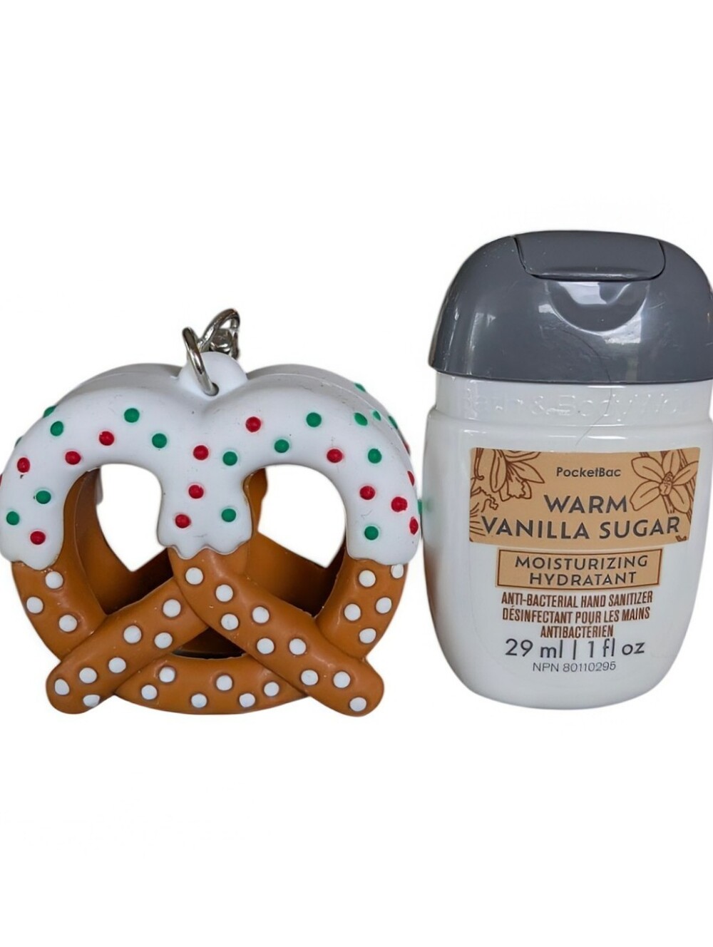 NEW BBW  Dipped Pretzel PocketBac Hand Sanitizer Holder & Hand Sanitizer Bundle